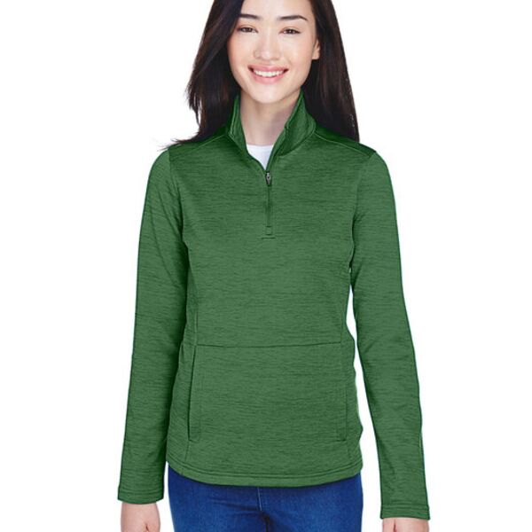 Ladies' Newbury Mélange Fleece Quarter-Zip Thumbnail
