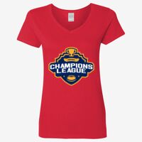 Ladies' Heavy Cotton™ V-Neck T-Shirt Thumbnail