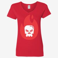 Ladies' Heavy Cotton™ V-Neck T-Shirt Thumbnail