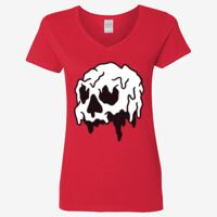 Ladies' Heavy Cotton™ V-Neck T-Shirt Thumbnail