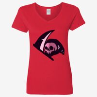 Ladies' Heavy Cotton™ V-Neck T-Shirt Thumbnail