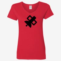 Ladies' Heavy Cotton™ V-Neck T-Shirt Thumbnail