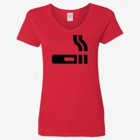 Ladies' Heavy Cotton™ V-Neck T-Shirt Thumbnail