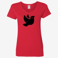 Ladies' Heavy Cotton™ V-Neck T-Shirt Thumbnail