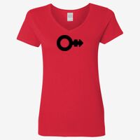 Ladies' Heavy Cotton™ V-Neck T-Shirt Thumbnail