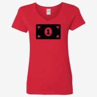 Ladies' Heavy Cotton™ V-Neck T-Shirt Thumbnail