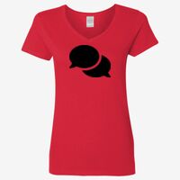 Ladies' Heavy Cotton™ V-Neck T-Shirt Thumbnail