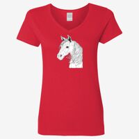 Ladies' Heavy Cotton™ V-Neck T-Shirt Thumbnail