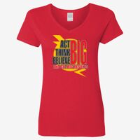 Ladies' Heavy Cotton™ V-Neck T-Shirt Thumbnail