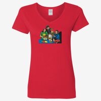 Ladies' Heavy Cotton™ V-Neck T-Shirt Thumbnail