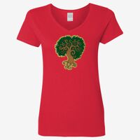 Ladies' Heavy Cotton™ V-Neck T-Shirt Thumbnail