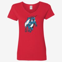 Ladies' Heavy Cotton™ V-Neck T-Shirt Thumbnail
