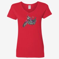 Ladies' Heavy Cotton™ V-Neck T-Shirt Thumbnail