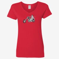 Ladies' Heavy Cotton™ V-Neck T-Shirt Thumbnail