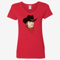 Ladies' Heavy Cotton™ V-Neck T-Shirt Thumbnail
