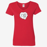 Ladies' Heavy Cotton™ V-Neck T-Shirt Thumbnail