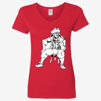 Ladies' Heavy Cotton™ V-Neck T-Shirt Thumbnail