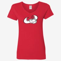 Ladies' Heavy Cotton™ V-Neck T-Shirt Thumbnail