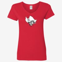 Ladies' Heavy Cotton™ V-Neck T-Shirt Thumbnail