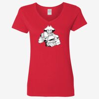 Ladies' Heavy Cotton™ V-Neck T-Shirt Thumbnail