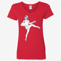 Ladies' Heavy Cotton™ V-Neck T-Shirt Thumbnail
