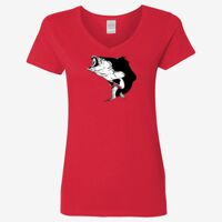 Ladies' Heavy Cotton™ V-Neck T-Shirt Thumbnail