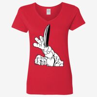 Ladies' Heavy Cotton™ V-Neck T-Shirt Thumbnail