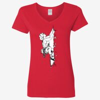 Ladies' Heavy Cotton™ V-Neck T-Shirt Thumbnail
