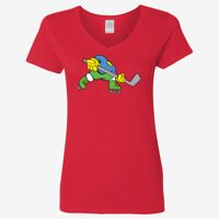 Ladies' Heavy Cotton™ V-Neck T-Shirt Thumbnail