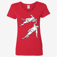 Ladies' Heavy Cotton™ V-Neck T-Shirt Thumbnail