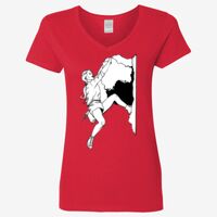 Ladies' Heavy Cotton™ V-Neck T-Shirt Thumbnail
