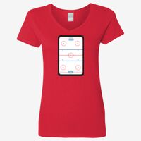 Ladies' Heavy Cotton™ V-Neck T-Shirt Thumbnail