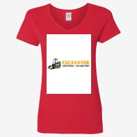 Ladies' Heavy Cotton™ V-Neck T-Shirt Thumbnail