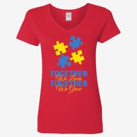 Ladies' Heavy Cotton™ V-Neck T-Shirt Thumbnail