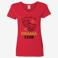 Ladies' Heavy Cotton™ V-Neck T-Shirt Thumbnail