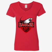Ladies' Heavy Cotton™ V-Neck T-Shirt Thumbnail