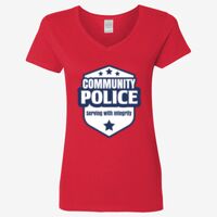 Ladies' Heavy Cotton™ V-Neck T-Shirt Thumbnail