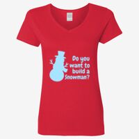 Ladies' Heavy Cotton™ V-Neck T-Shirt Thumbnail
