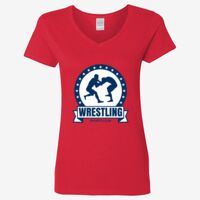 Ladies' Heavy Cotton™ V-Neck T-Shirt Thumbnail