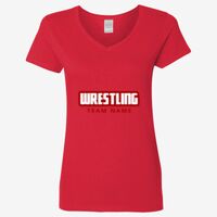 Ladies' Heavy Cotton™ V-Neck T-Shirt Thumbnail