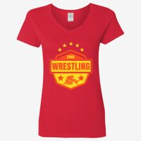 Ladies' Heavy Cotton™ V-Neck T-Shirt Thumbnail