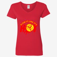 Ladies' Heavy Cotton™ V-Neck T-Shirt Thumbnail