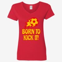 Ladies' Heavy Cotton™ V-Neck T-Shirt Thumbnail