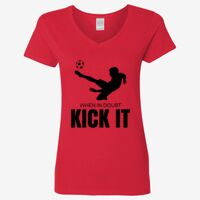 Ladies' Heavy Cotton™ V-Neck T-Shirt Thumbnail
