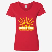 Ladies' Heavy Cotton™ V-Neck T-Shirt Thumbnail