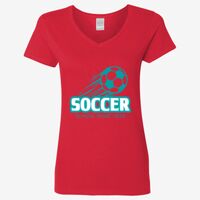 Ladies' Heavy Cotton™ V-Neck T-Shirt Thumbnail