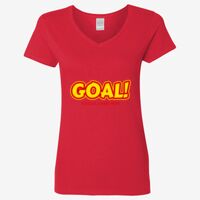 Ladies' Heavy Cotton™ V-Neck T-Shirt Thumbnail