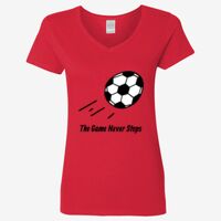 Ladies' Heavy Cotton™ V-Neck T-Shirt Thumbnail