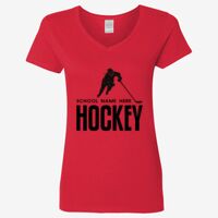 Ladies' Heavy Cotton™ V-Neck T-Shirt Thumbnail