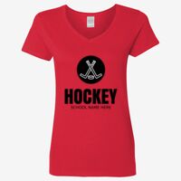 Ladies' Heavy Cotton™ V-Neck T-Shirt Thumbnail